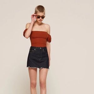 Reformation Large Naranja Top in Brick (Orange-Red)